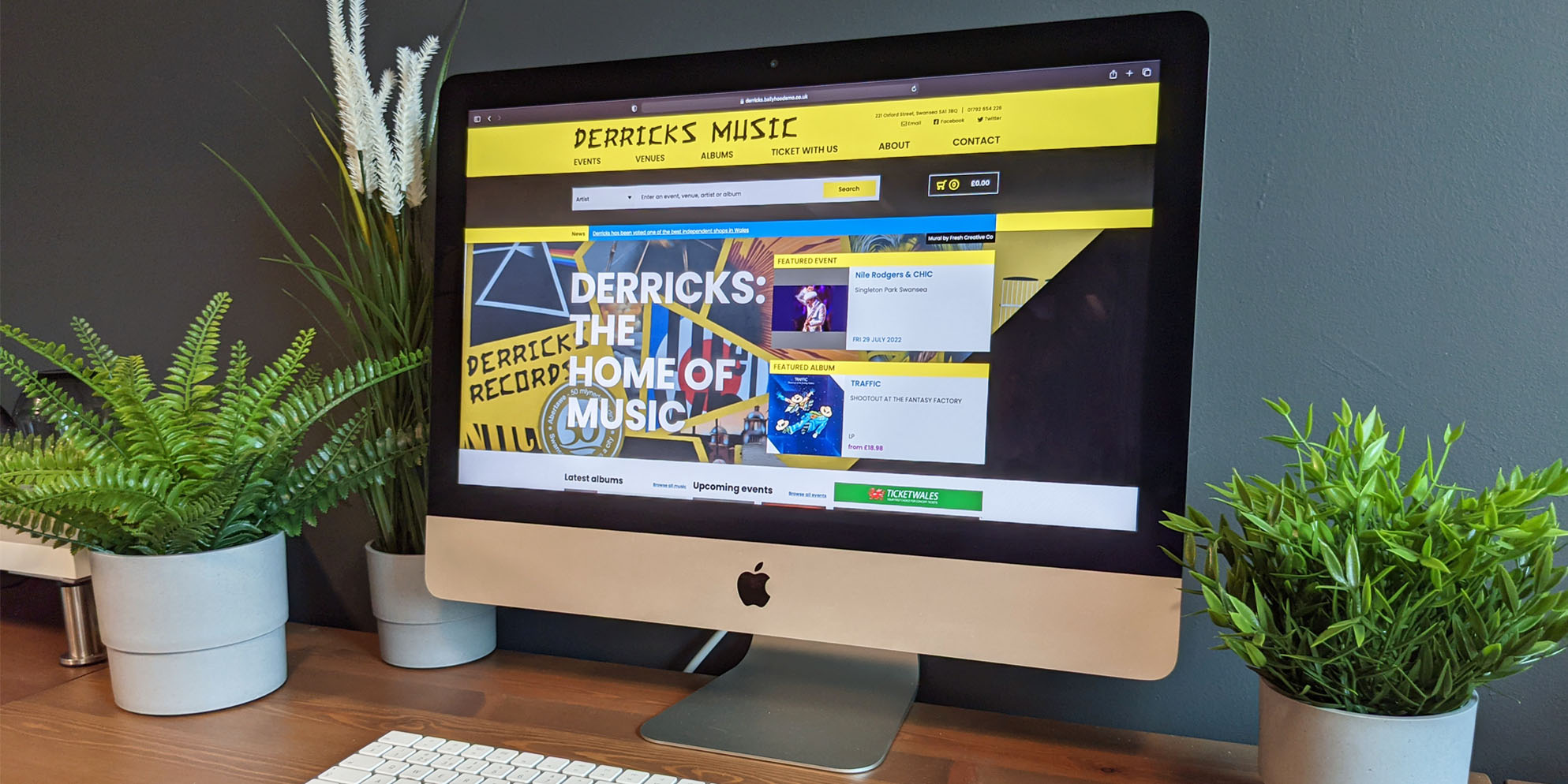Swansea's Oldest Record Store Derricks Music Launches New Website Developed by Ballyhoo