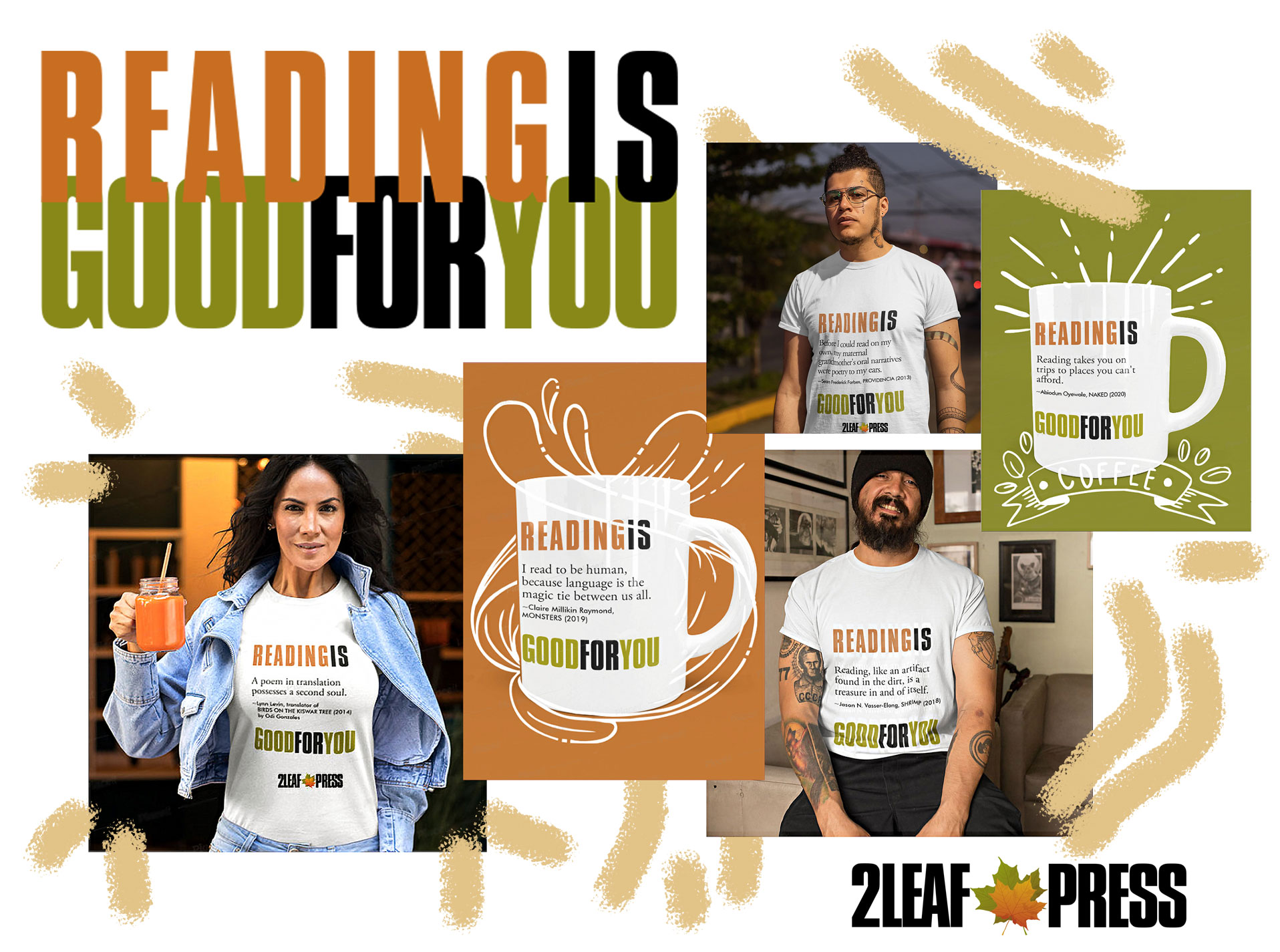 2Leaf Press launches merchandise with its new collection, READING IS GOOD FOR YOU