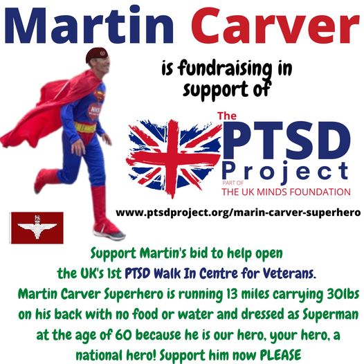 Veterans in Crisis Line Open  60 Year Old Ex-Para in Crazy Fundraising Challenge!