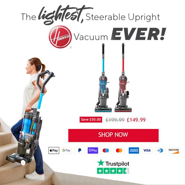 Hoover launches its lightest, steerable upright vacuum ever promising no loss of suction