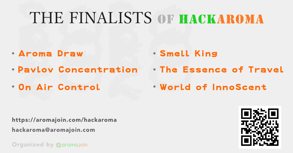 Aromajoin announces six finalists for its first ever digital scent-inspired hackathon, Hackaroma