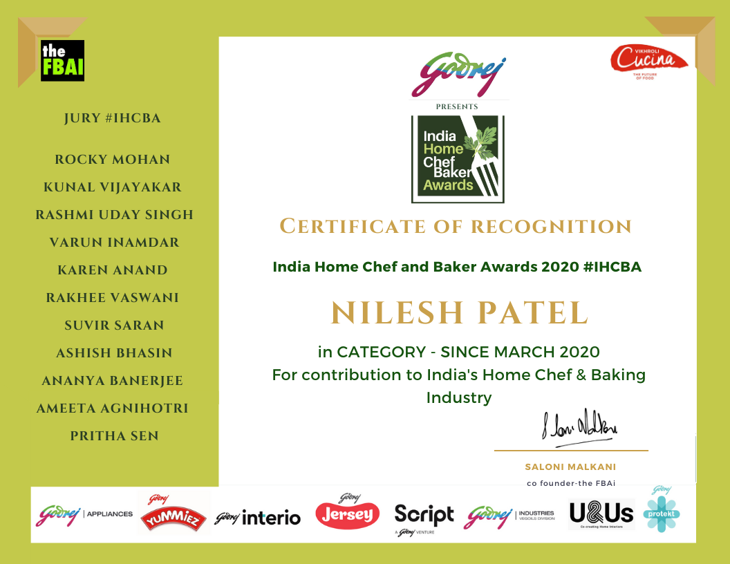 Nilesh & Nisha Patel, HomeChef from Surat, India awarded for creating cuisines differently in their home kitchen.