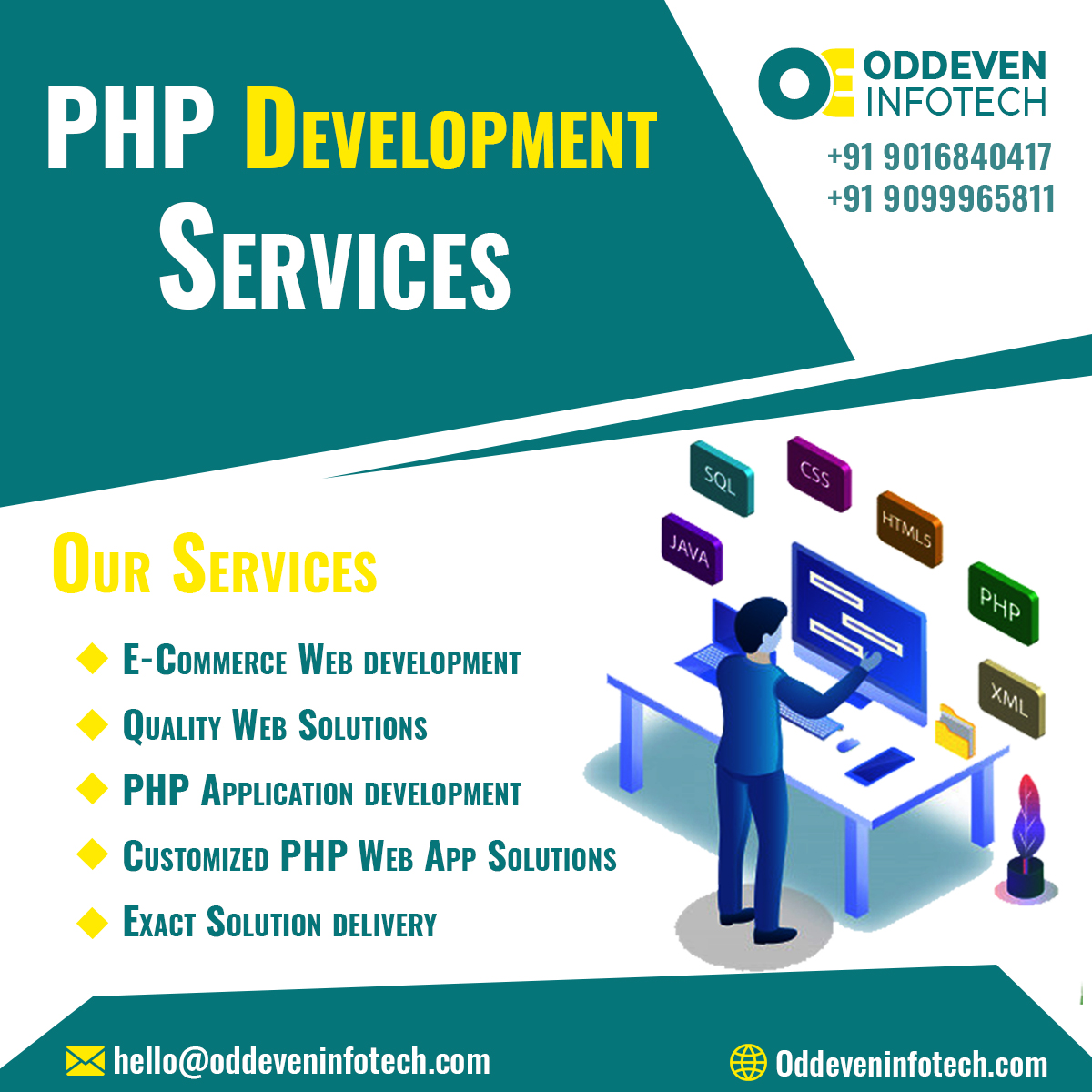 PHP Devlopment Services - OddEven Infotech