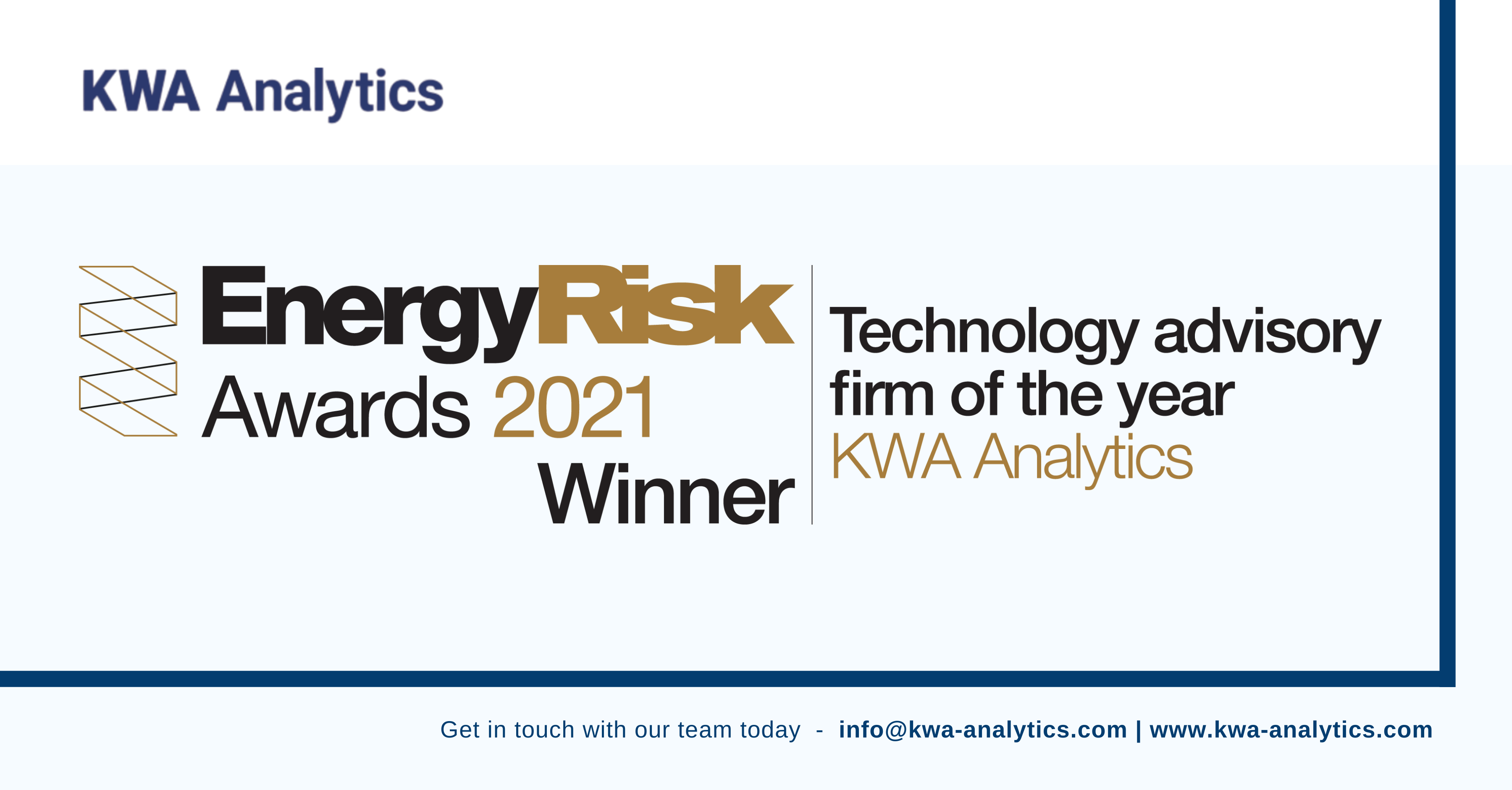 KWA Analytics Win Technology Advisory Firm of the Year 2021