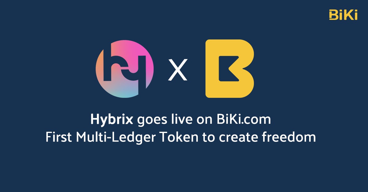 BiKi.com Lists Hybrix, First Multi-Ledger Token Creating Freedom of Transactions