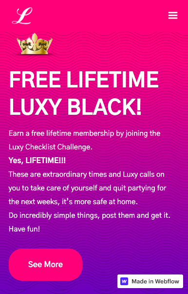 Dating App Luxy Has Launched a Checklist Challenge to Tackle the Coronavirus