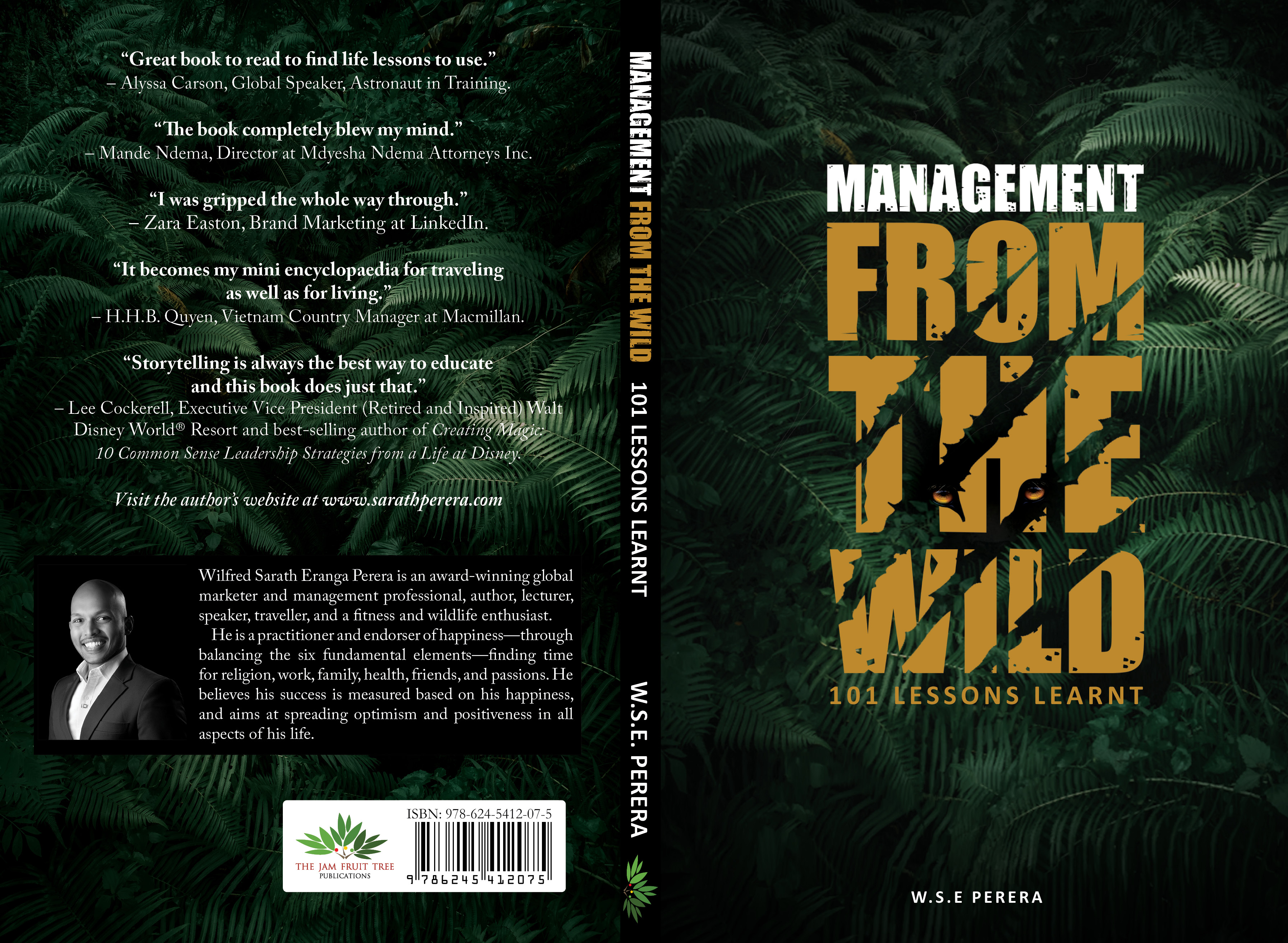 ‘World’s first wildlife travel-based management lessons book’ by Wilfred Sarath Eranga Perera. 