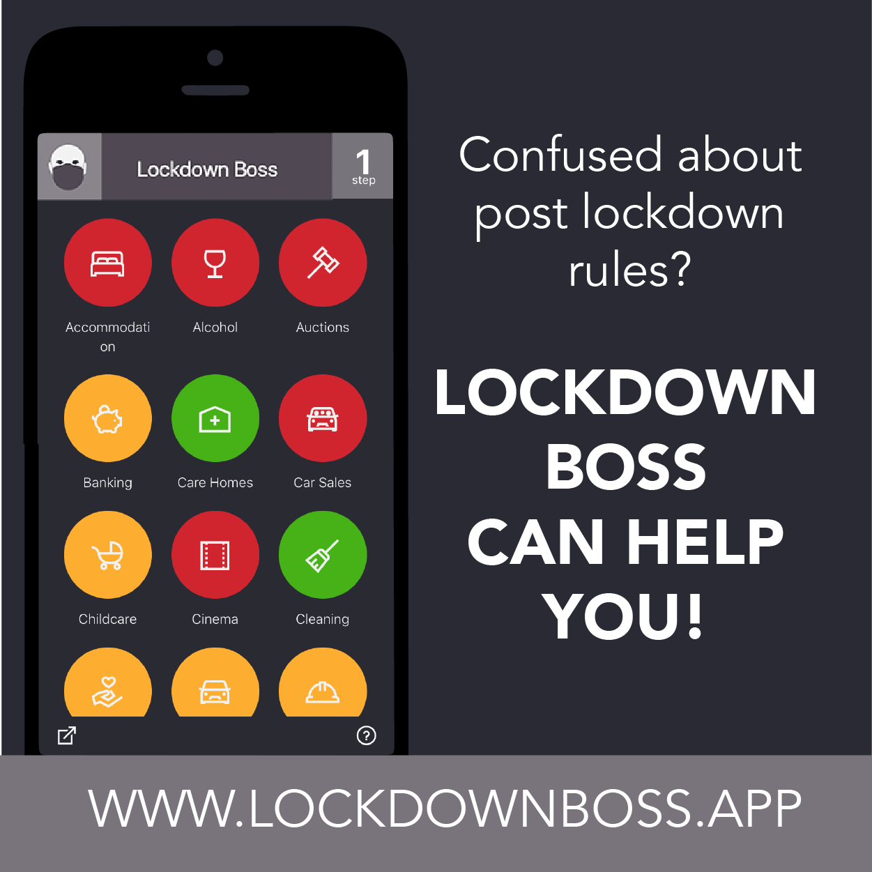 New, Free App Called Lockdown Boss Keeps You Updated On The Latest Guidelines As The UK Eases Out Of Covid-19 Lockdown.