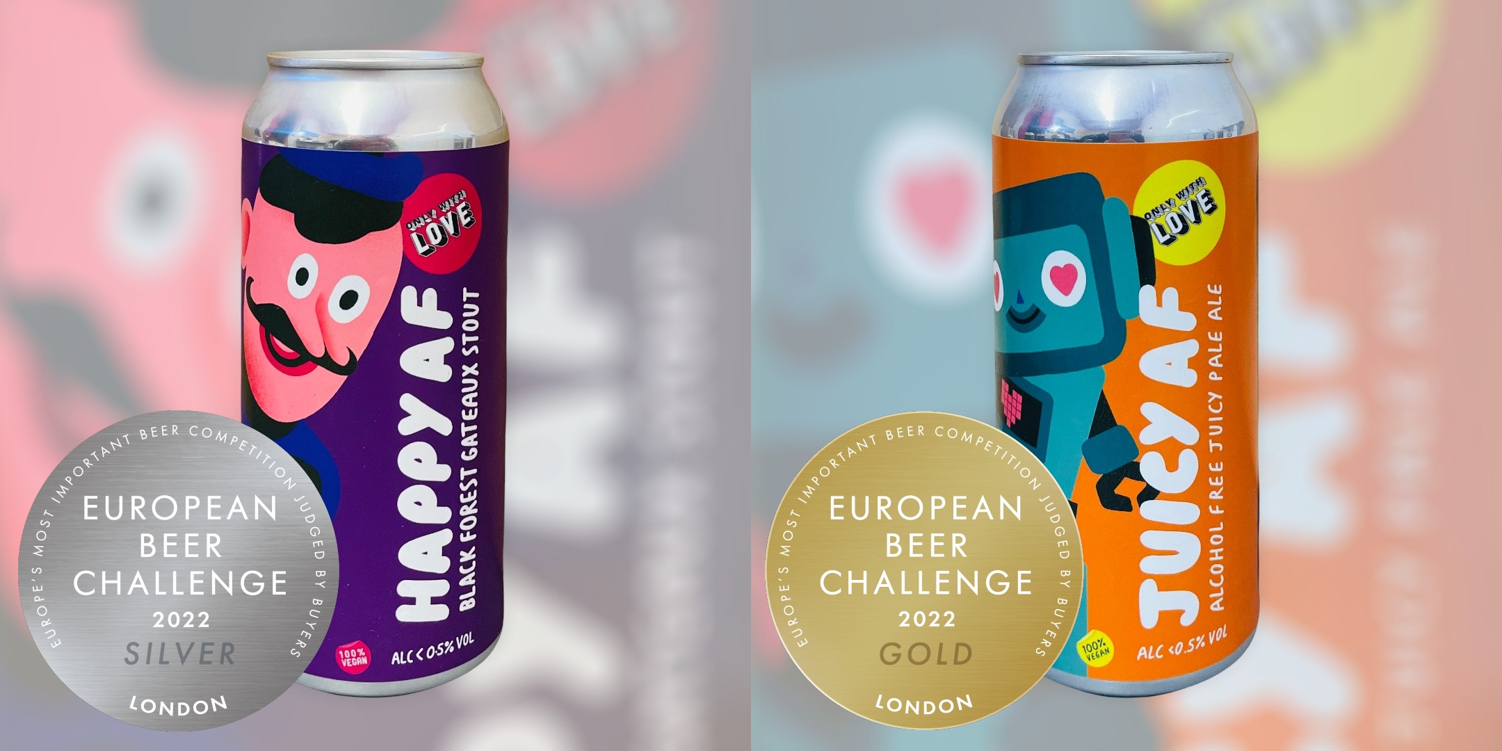 Only With Love Brewery Wins Gold and Silver Awards for its AF Beers at the 2022 European Beer Challenge