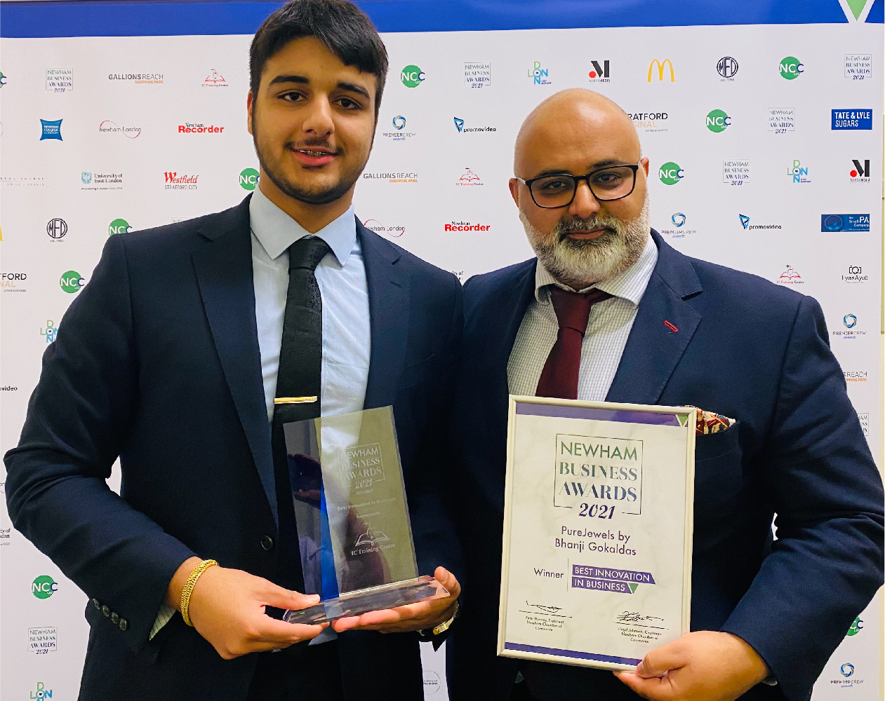 East London Jeweller PureJewels by Bhanji Gokaldas wins “Best Innovation in Business 2021” at Newham Chamber of Commerce awards