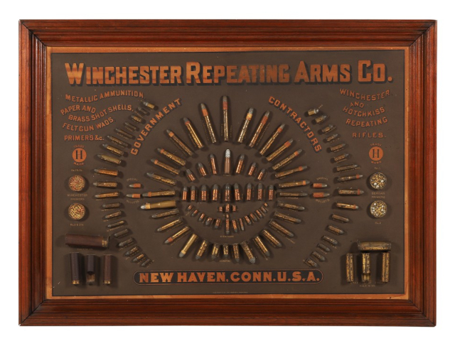 1884 Winchester Cartridge Display Board Rings Up $100,300 in Miller & Miller's Canadiana & Sporting Auction