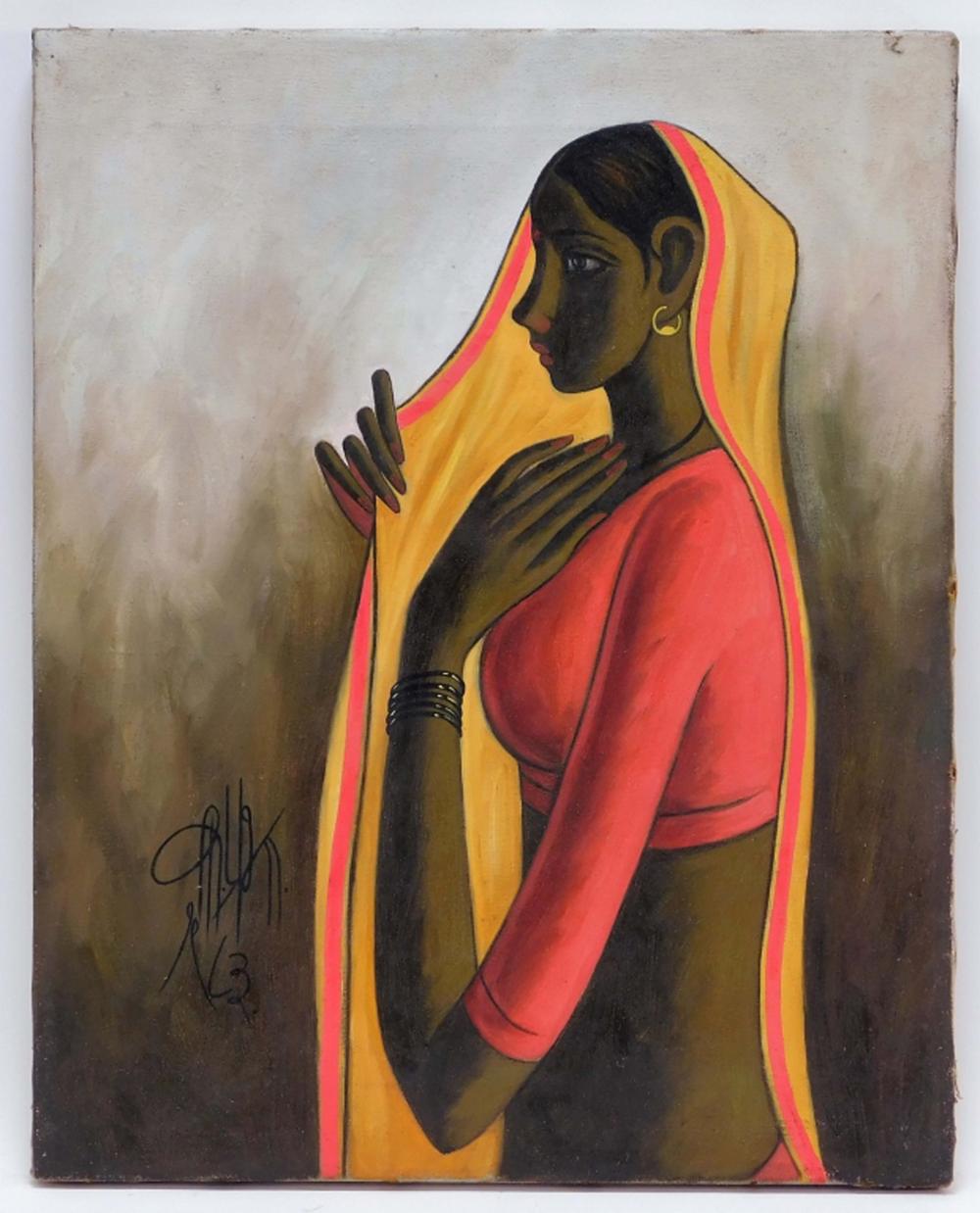 Bruneau  Co.'s online-only Antiques  Fine Art auction, July 23, will kick off with vibrant paintings by Indian artists