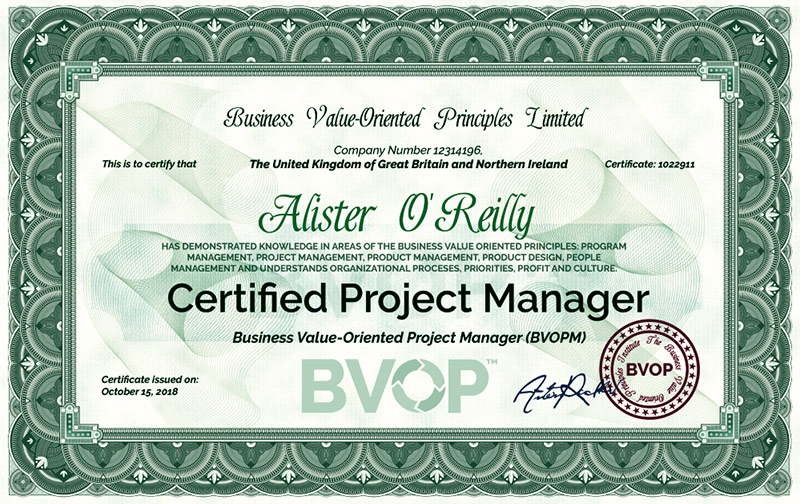 Online Agile project management certification from BVOP.org