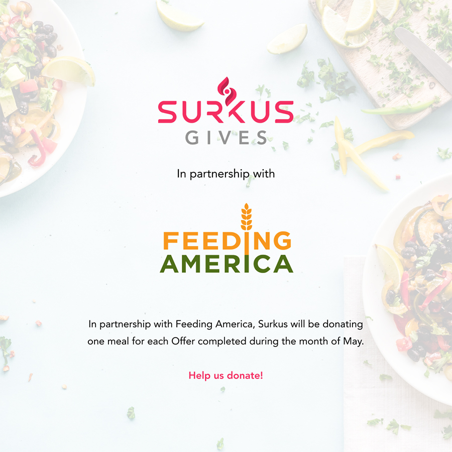 Surkus app donates meals to Feeding America throughout May